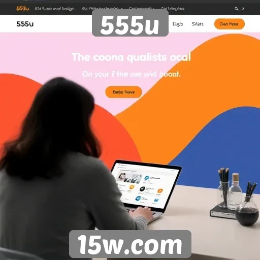 Tendências de design no site 555u